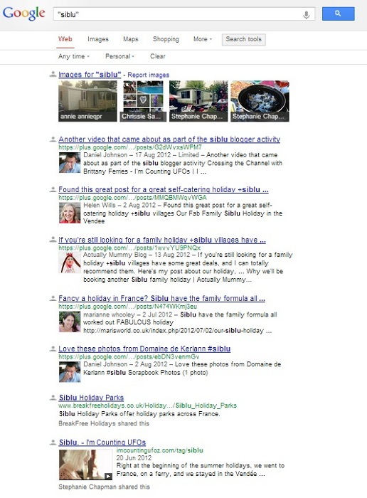 Personal search listings from Google+ Personal search results from Google+ will affect how businesses appear in searches