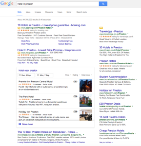 Google Local listing box